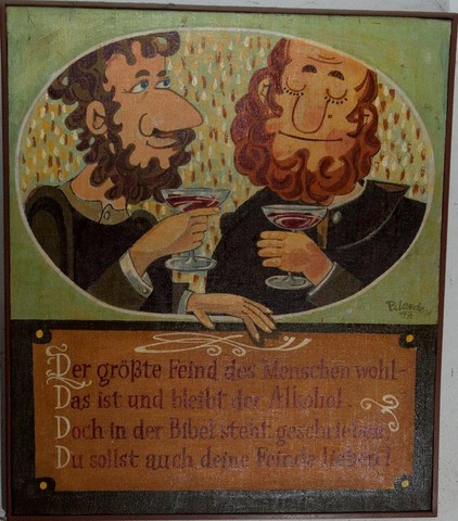 Dva víno popíjející muž